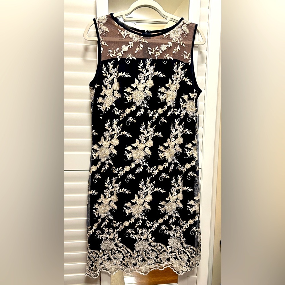 Lauren Lace dark navy short dress
